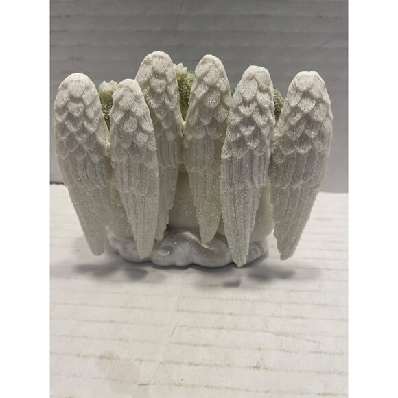 Trio of Snowmen Angel Figurine Table Mantel Decor by Gantz - Picture 4 of 10